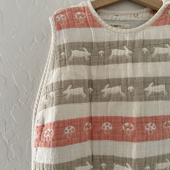 Hoppetta 6 Double Layer Gauze Cotton Sleeper Lapin RARE HTF 0-3 Years Japan - Picture 10 of 12